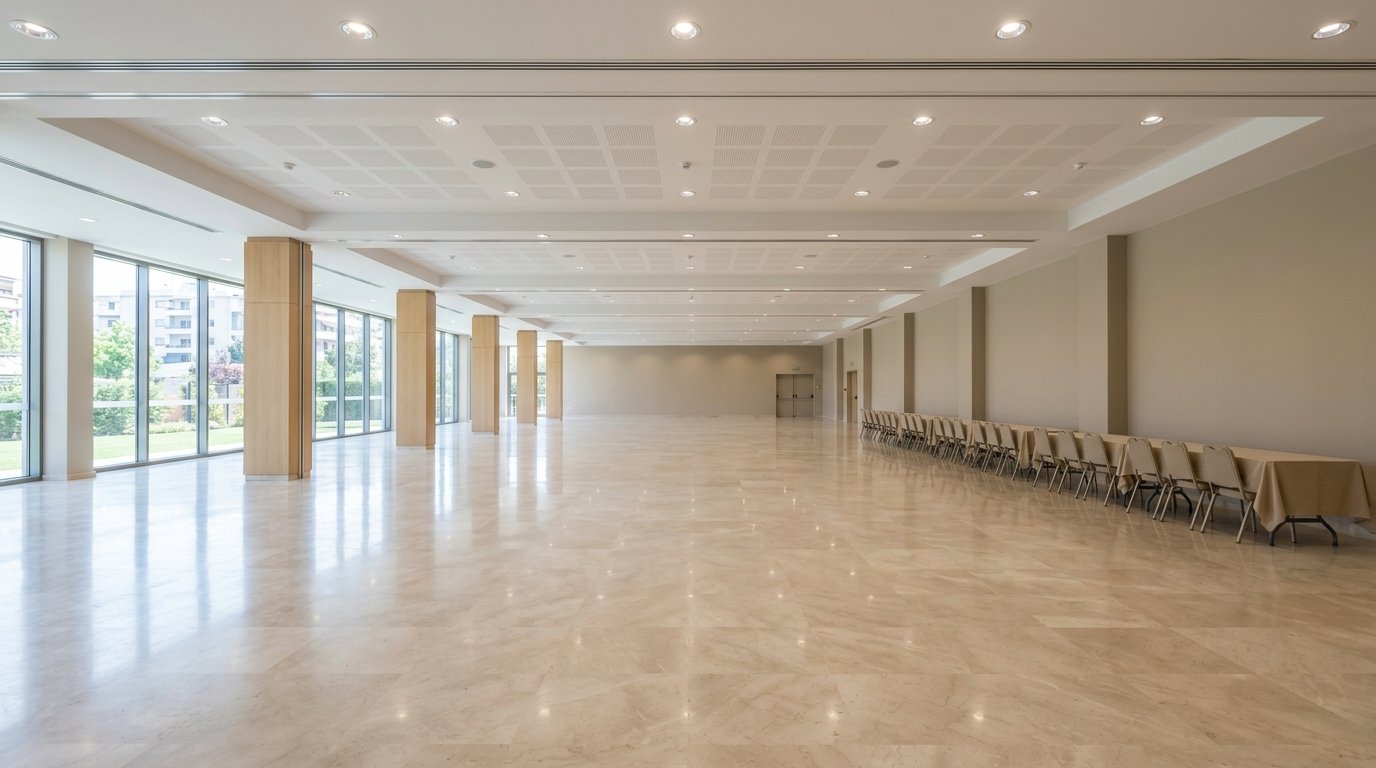 Plain empty party hall before decoration